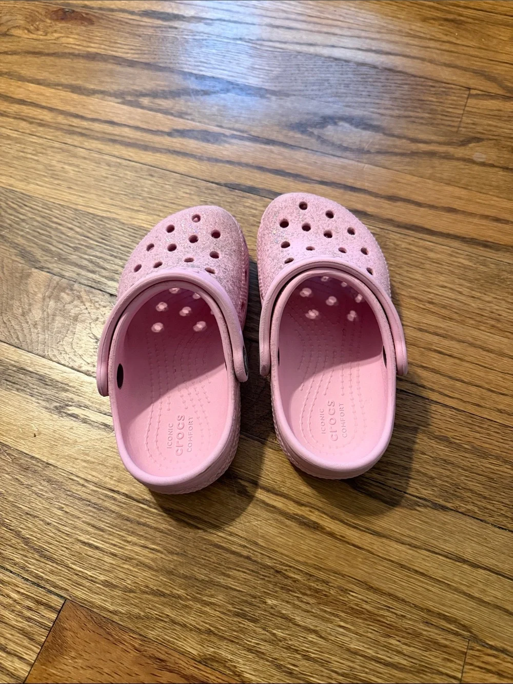 CROCS Kids Pink Classic Clog with Heel Strap